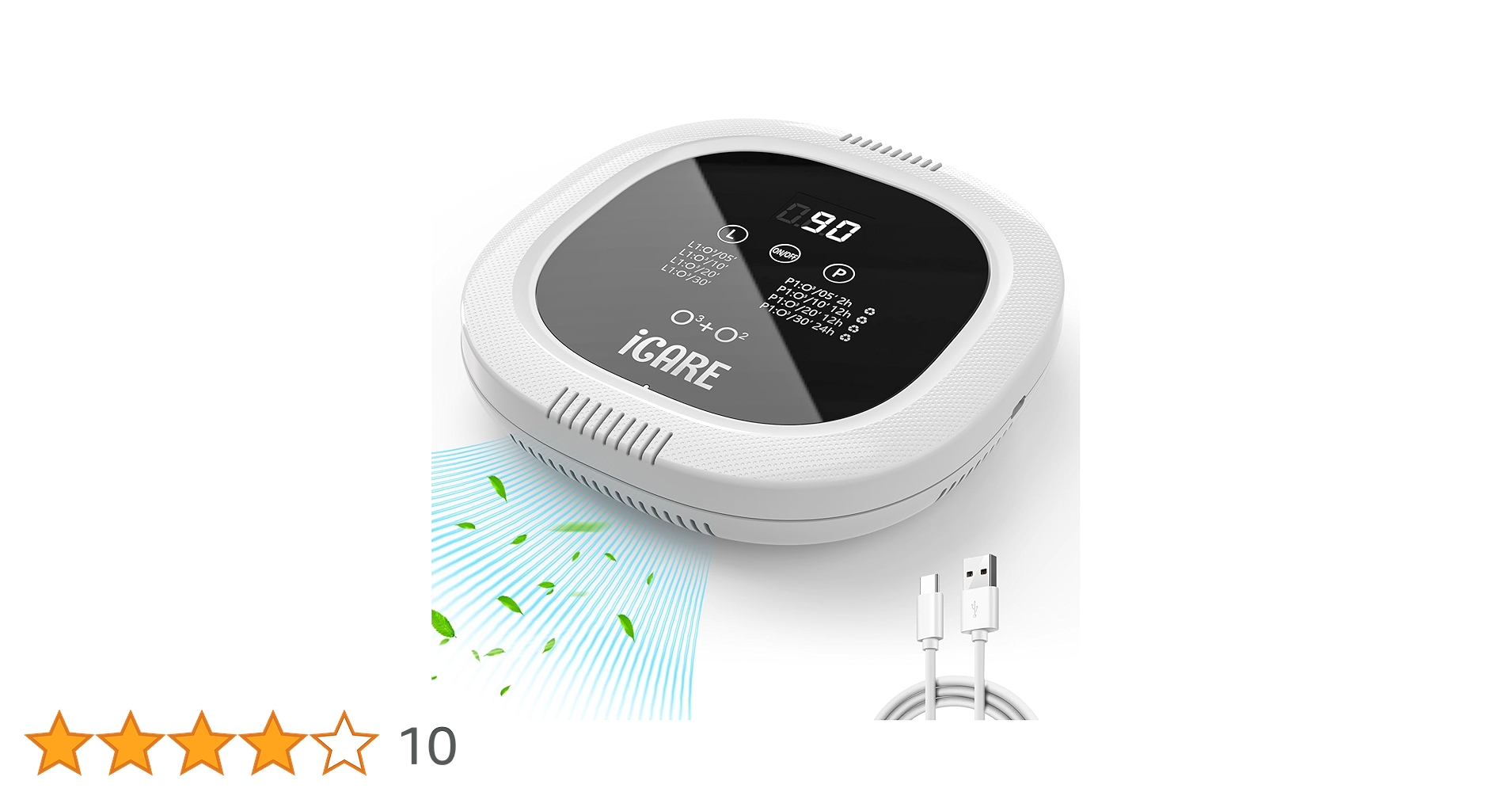 Amazon | オゾン発生器 10000mAh 充電式 オゾン脱臭機 家庭用 空気清浄